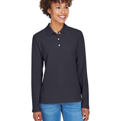 Women's Pima Piqué Long Sleeve Polo Thumbnail