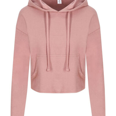 Women's Girlie Cropped Hooded Fleece with Pocket Thumbnail