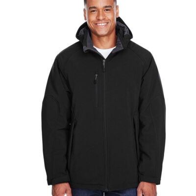 Men's Glacier Insulated Three-Layer Fleece Soft Shell Hood Jacket with Detachable Hood Thumbnail