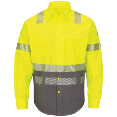 Men's Hi-Visibility Color Block Uniform Shirt - EXCEL FR® ComforTouch® - 7 oz. Thumbnail