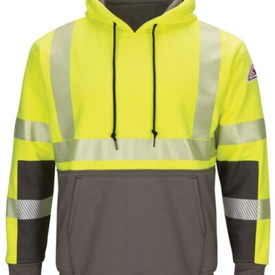 Men's Hi-Visibility Color-Blocked Hooded Sweatshirt Thumbnail
