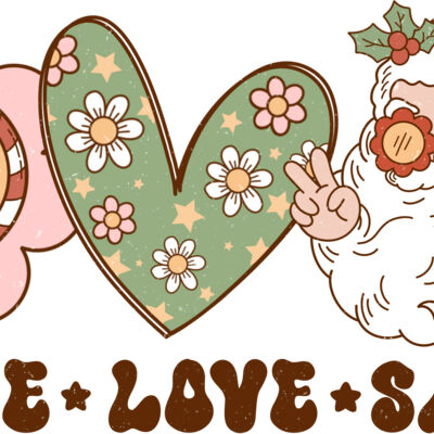 GCM006  Peace love Santa Thumbnail