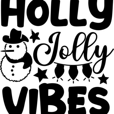 Holly Jolly Vibes SVG Cut File 01 Thumbnail
