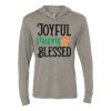 Unisex Triblend Hooded Long Sleeve Pullover T-Shirt Thumbnail